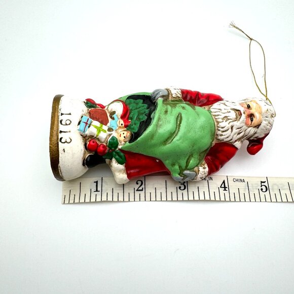 Vintage 1990 Santa Claus Bag of Toys Figurine 1913 Style Ornament Gift - Picture 5 of 12
